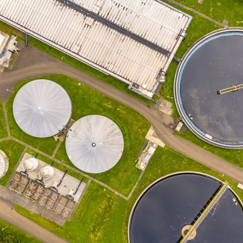 Water treatment plant for sewage waste water